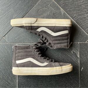 Sk8-Hi Gray Suede High Top Vans